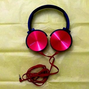 Sony MDR-XB450 extra base Headset (red)